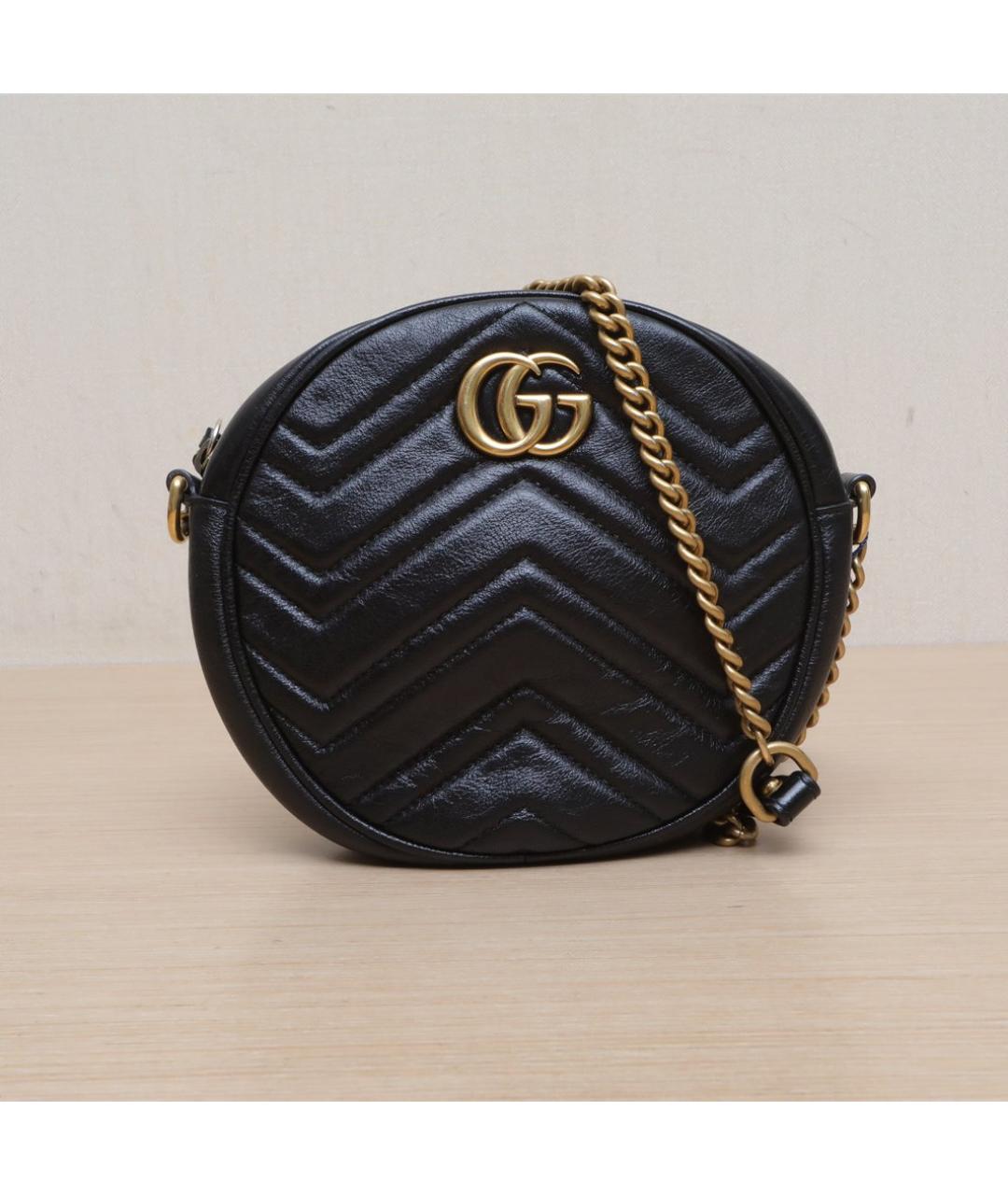 GUCCI Черная кожаная сумка через плечо, фото 3