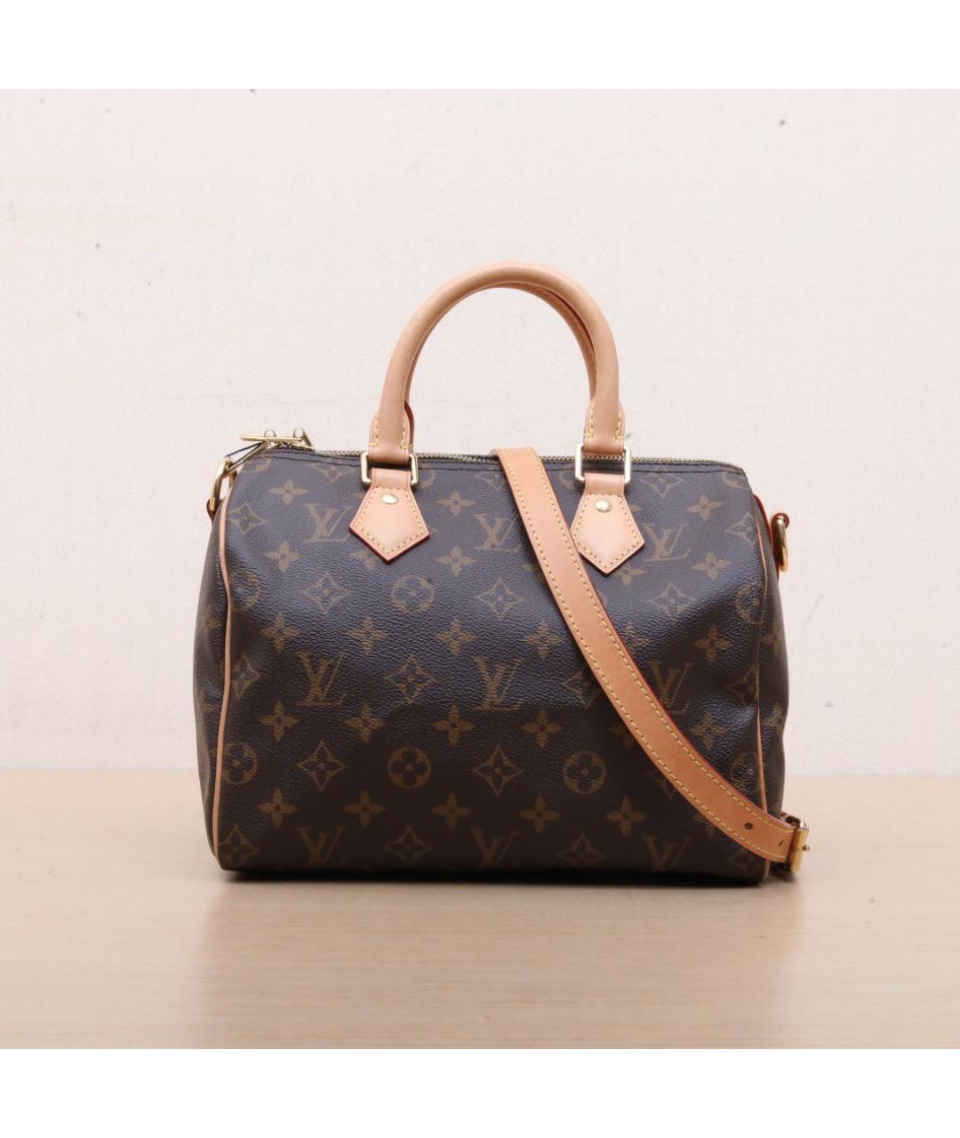 LOUIS VUITTON Коричневая кожаная сумка через плечо, фото 3