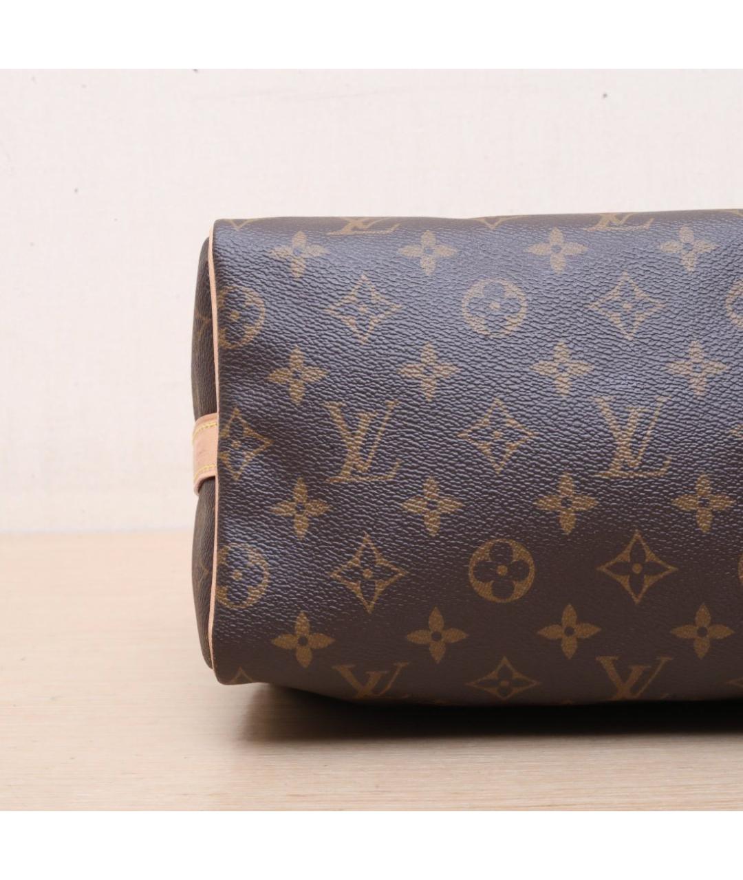 LOUIS VUITTON Коричневая кожаная сумка через плечо, фото 9