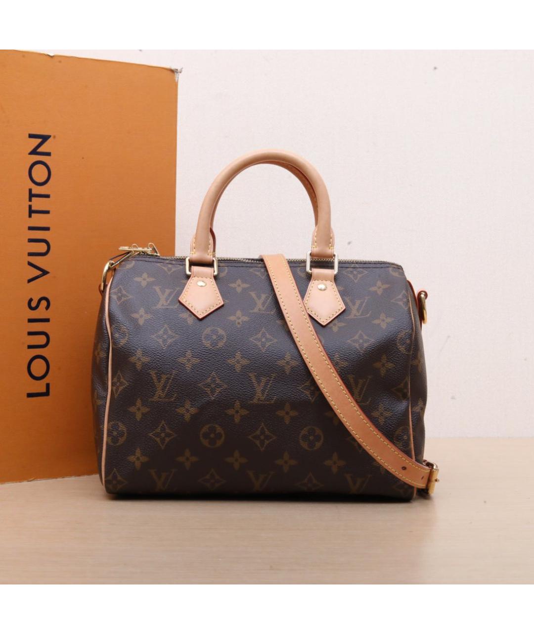 LOUIS VUITTON Коричневая кожаная сумка через плечо, фото 2