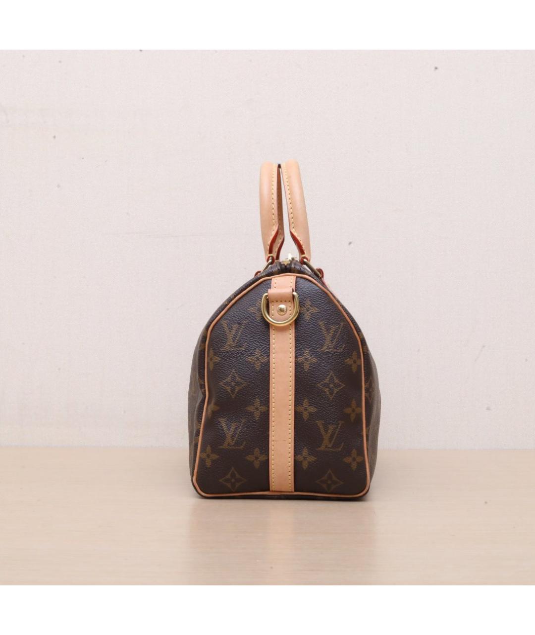 LOUIS VUITTON Коричневая кожаная сумка через плечо, фото 5