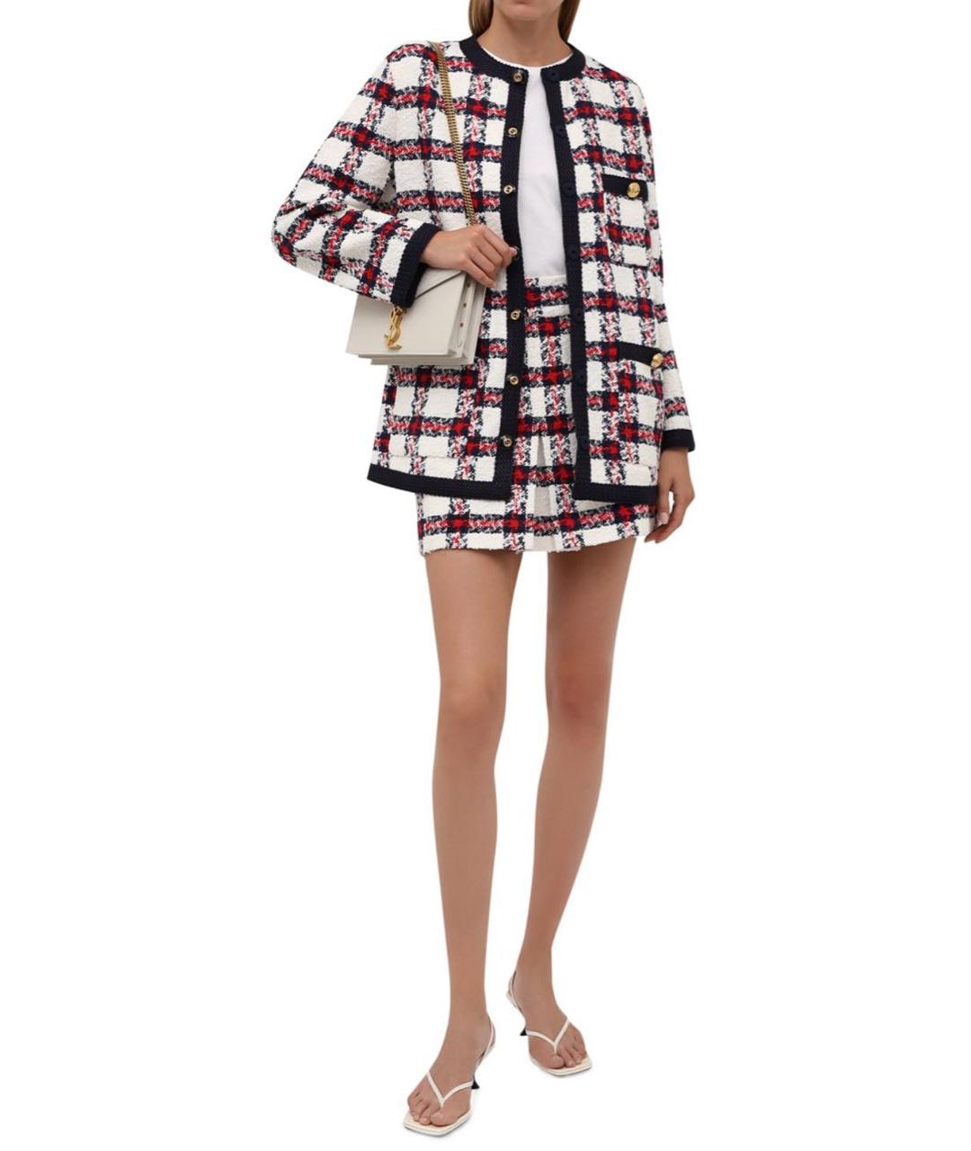 GUCCI Белые твидовые шорты, фото 3