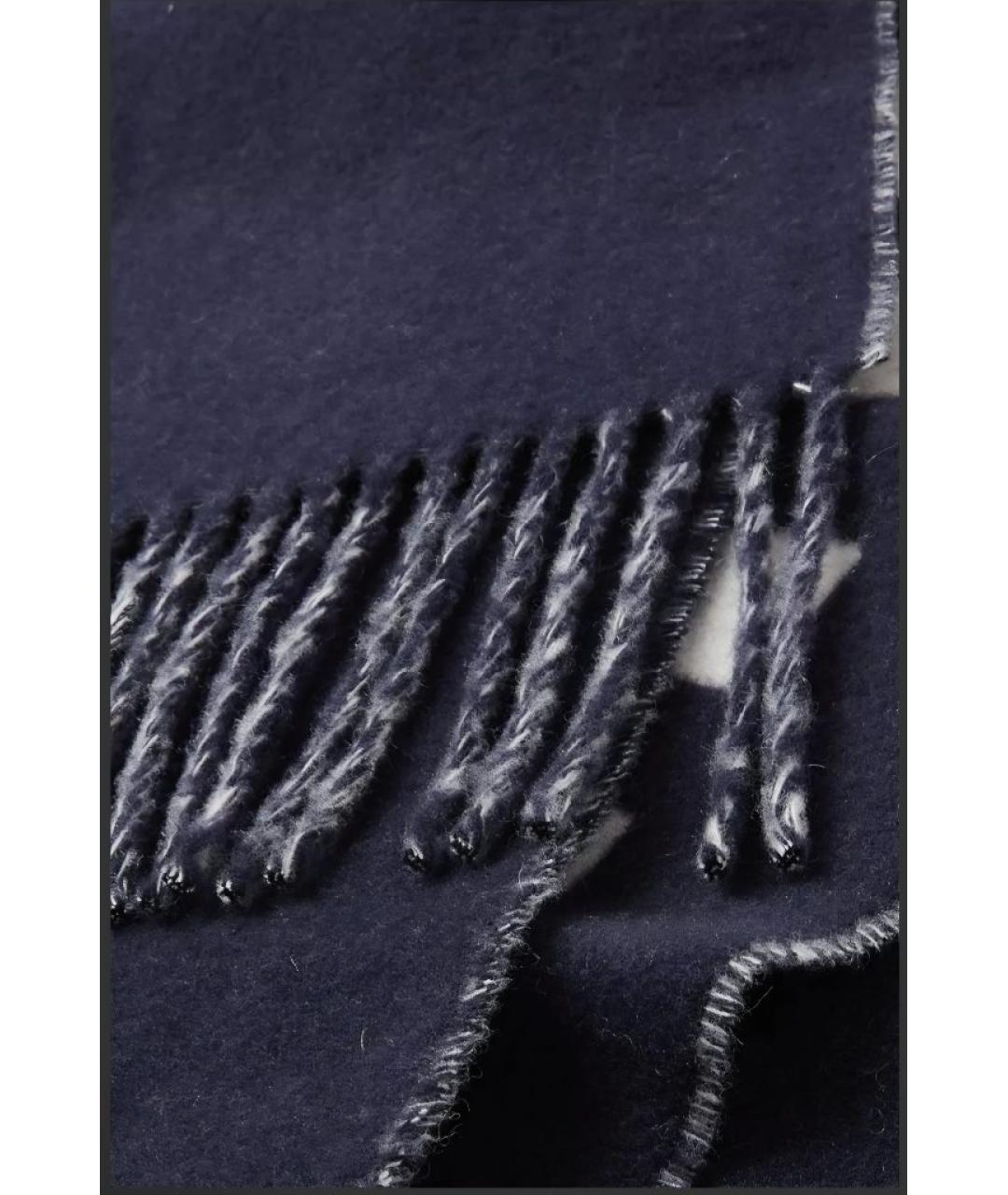 JACQUEMUS Темно-синий шерстяной шарф, фото 3