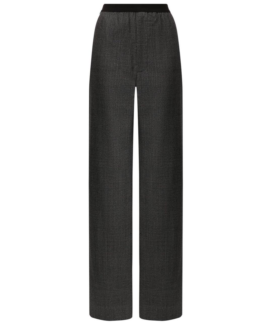 BALENCIAGA Серые шерстяные прямые брюки, фото 1