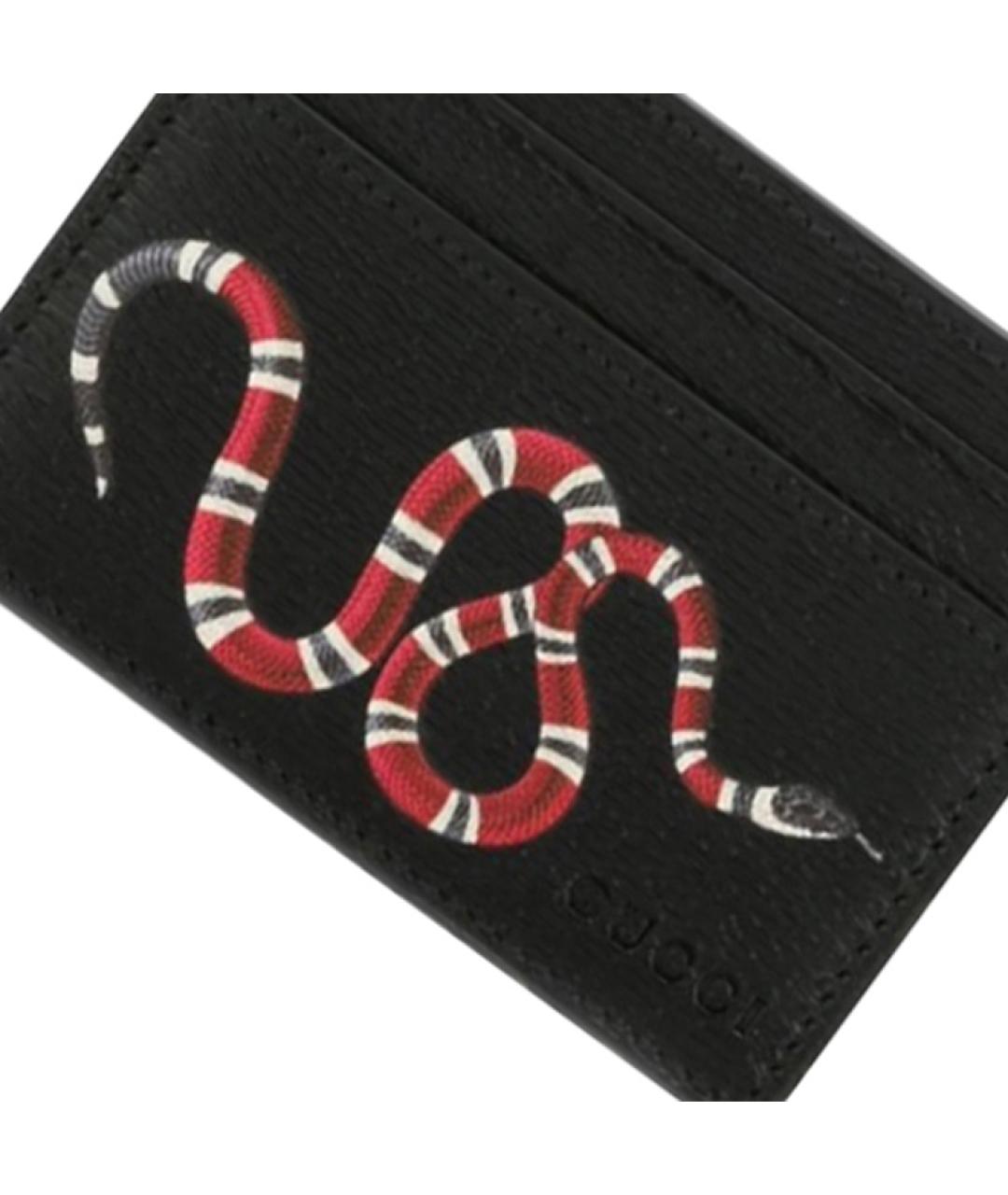 GUCCI Черный кожаный кардхолдер, фото 3