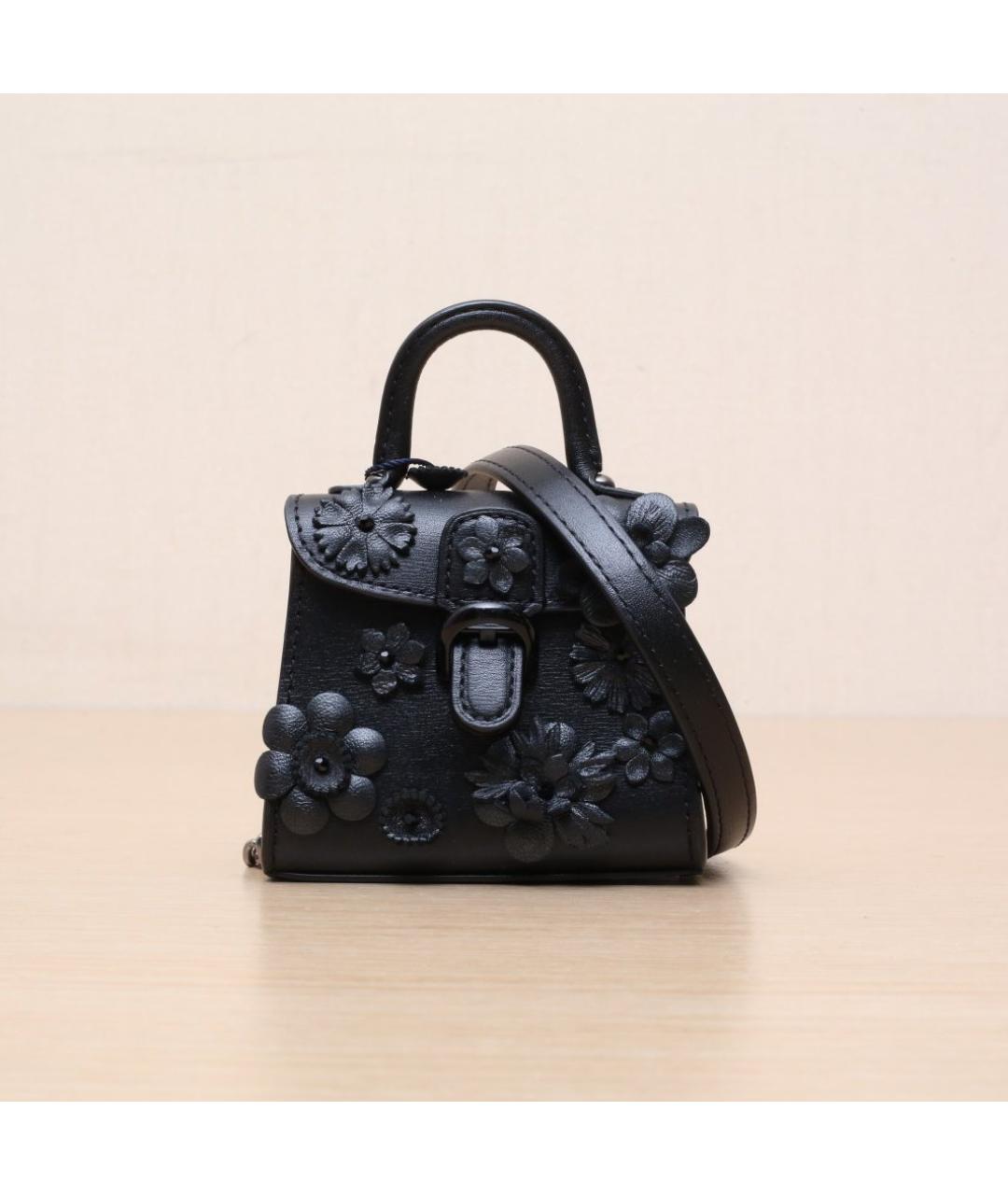 DELVAUX Черная кожаная сумка через плечо, фото 2