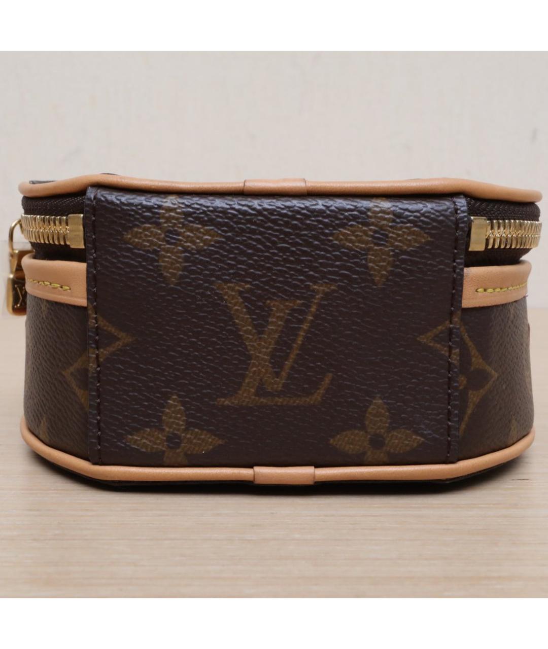 LOUIS VUITTON Коричневая кожаная сумка через плечо, фото 9