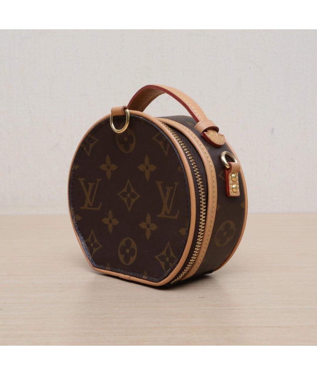 LOUIS VUITTON Коричневая кожаная сумка через плечо, фото 4