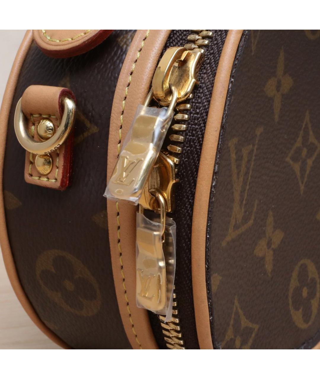 LOUIS VUITTON Коричневая кожаная сумка через плечо, фото 8