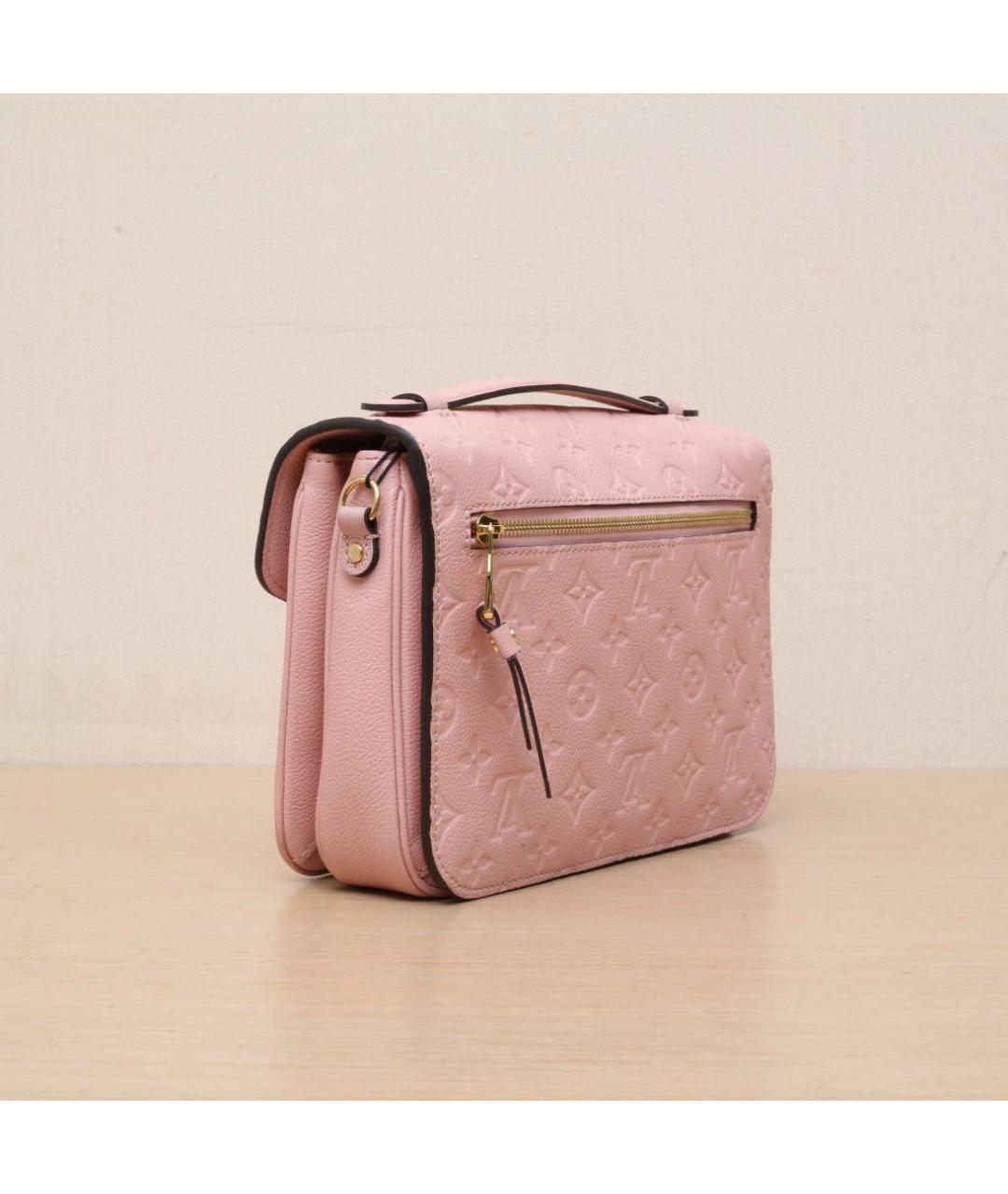 LOUIS VUITTON Розовая кожаная сумка через плечо, фото 6