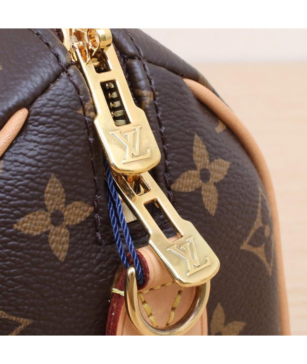 LOUIS VUITTON Коричневая кожаная сумка через плечо, фото 8
