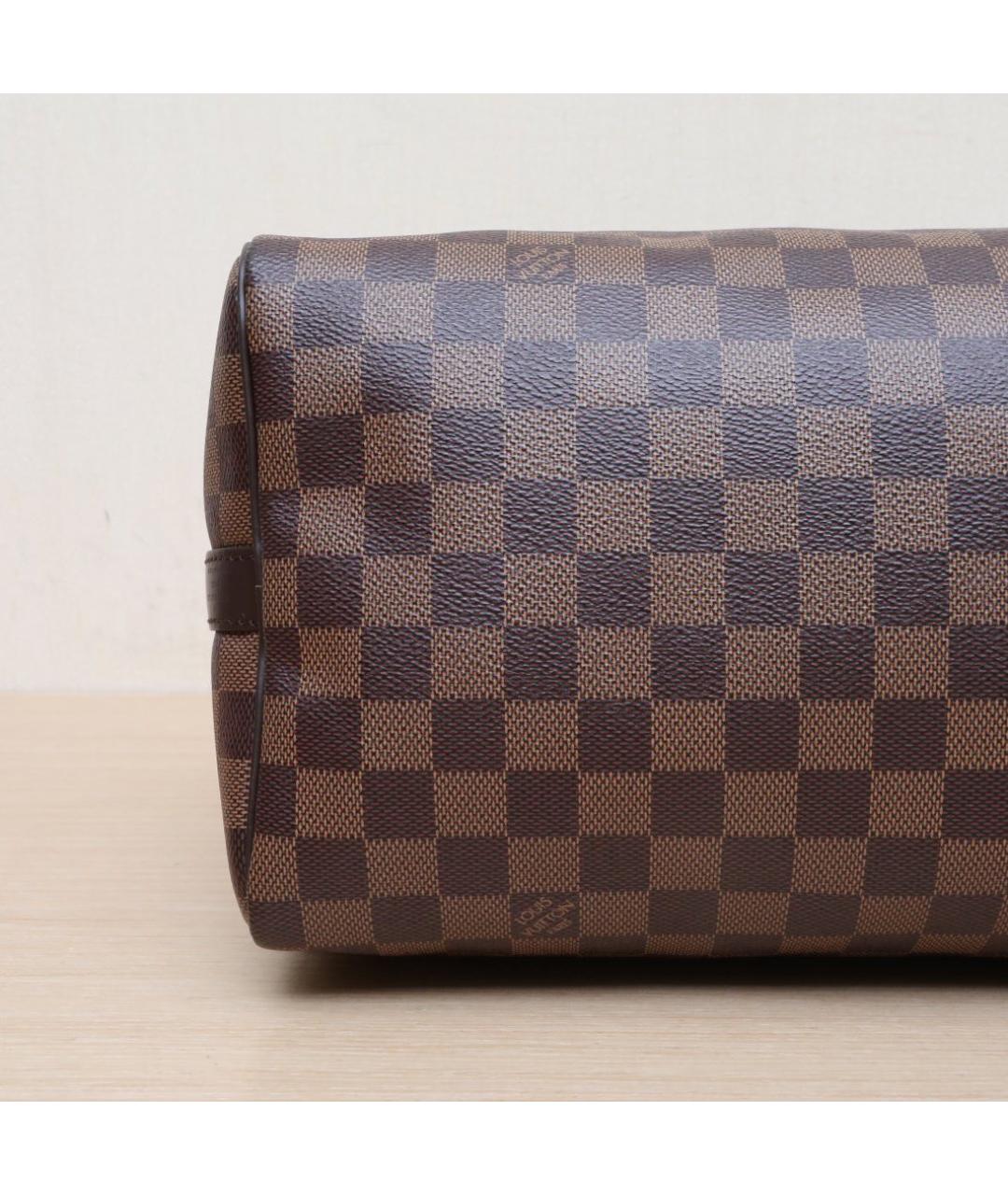 LOUIS VUITTON Коричневая кожаная сумка через плечо, фото 9