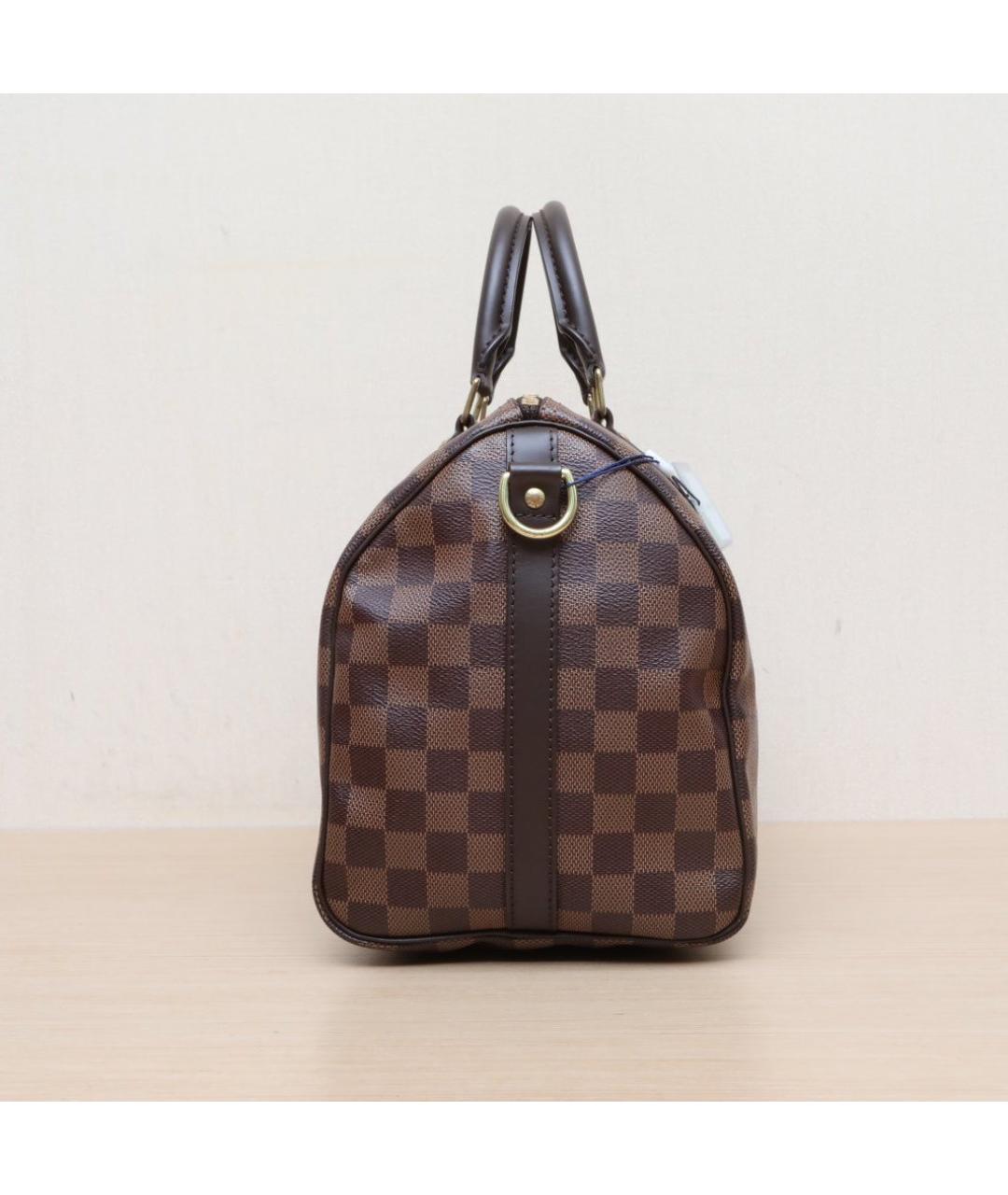 LOUIS VUITTON Коричневая кожаная сумка через плечо, фото 5