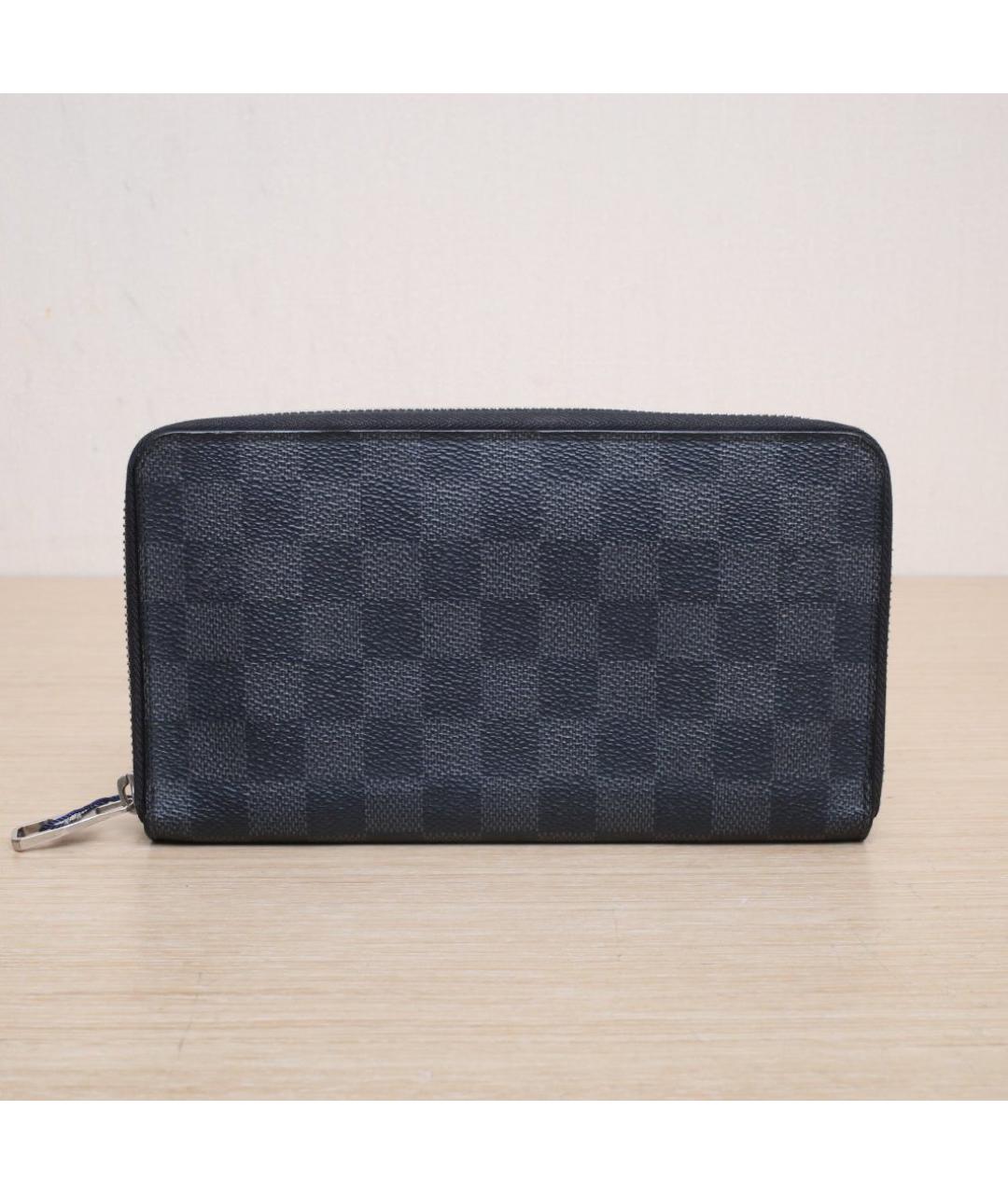 LOUIS VUITTON Черный кожаный кошелек, фото 2