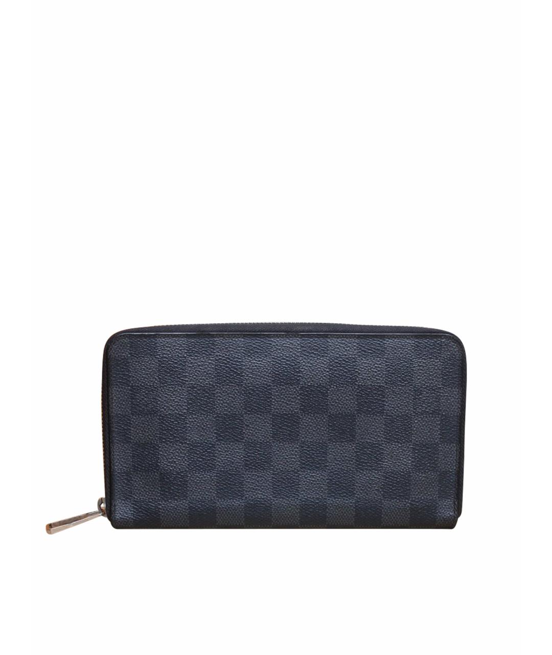 LOUIS VUITTON Черный кожаный кошелек, фото 1
