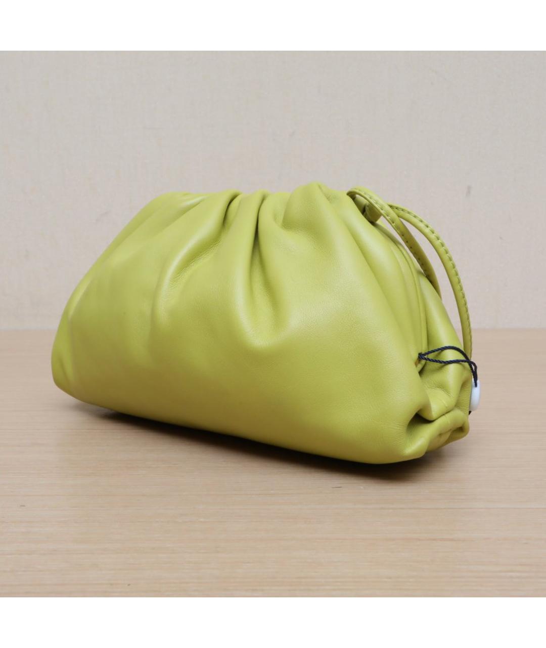 BOTTEGA VENETA Салатовая кожаная сумка через плечо, фото 4