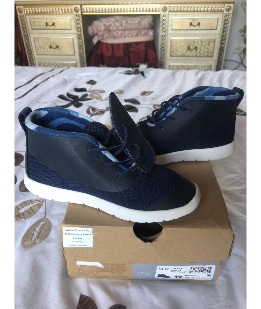UGG AUSTRALIA Темно-синие текстильные кеды, фото 8