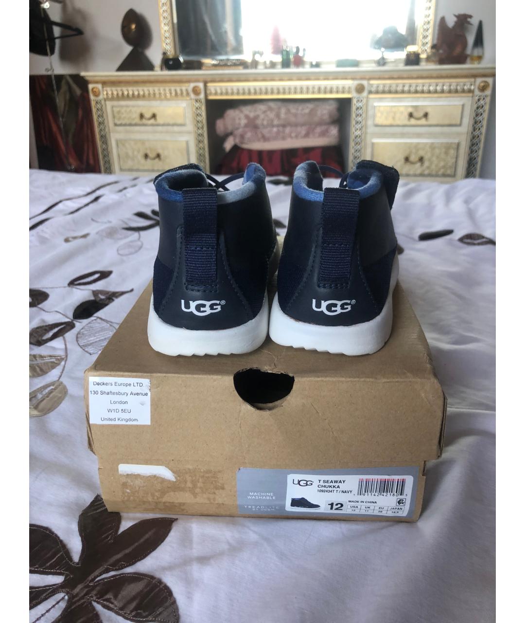 UGG AUSTRALIA Темно-синие текстильные кеды, фото 4