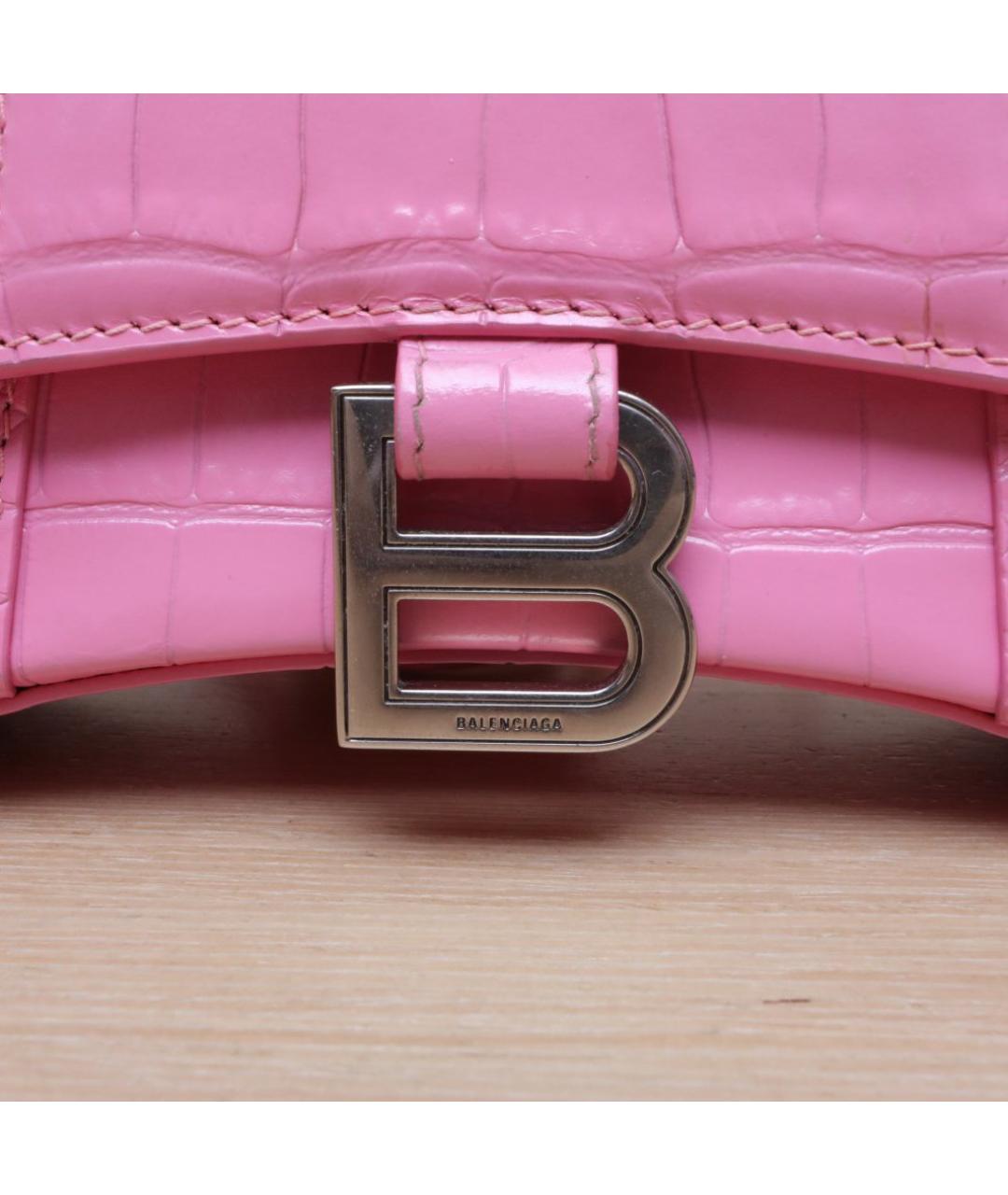 BALENCIAGA Розовая кожаная сумка через плечо, фото 8