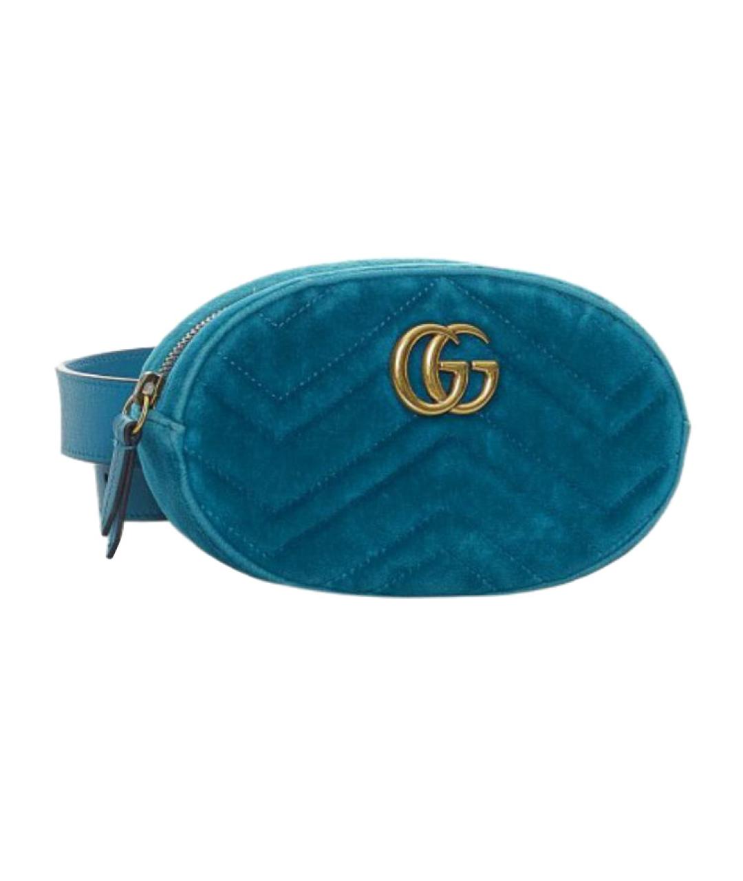 GUCCI Бирюзовая поясная сумка, фото 2