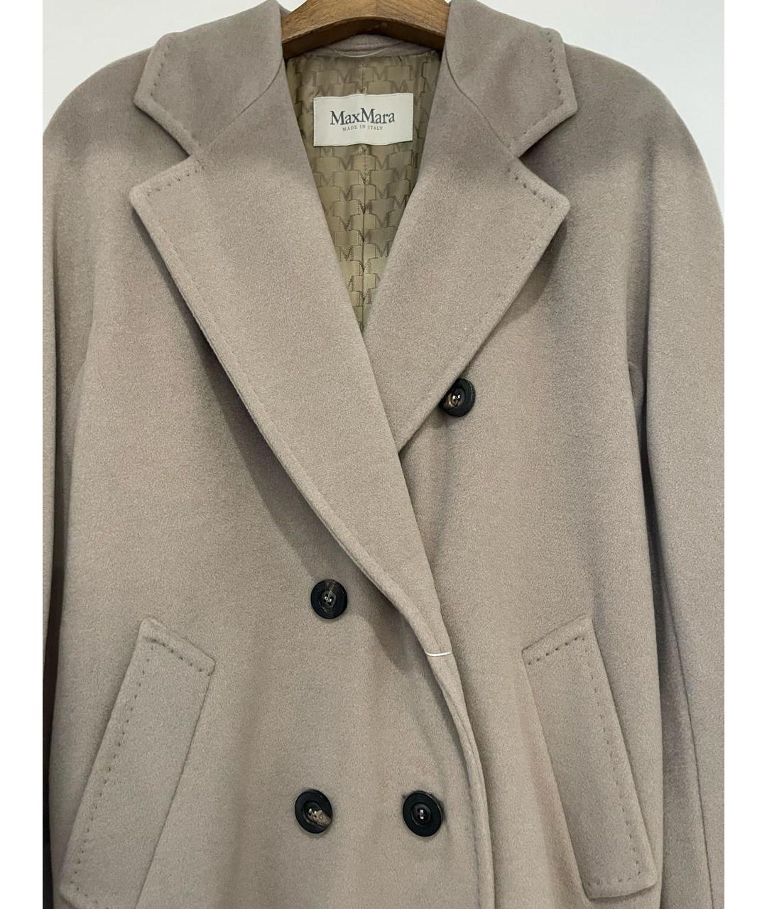 MAX MARA Бежевое шерстяное пальто, фото 4