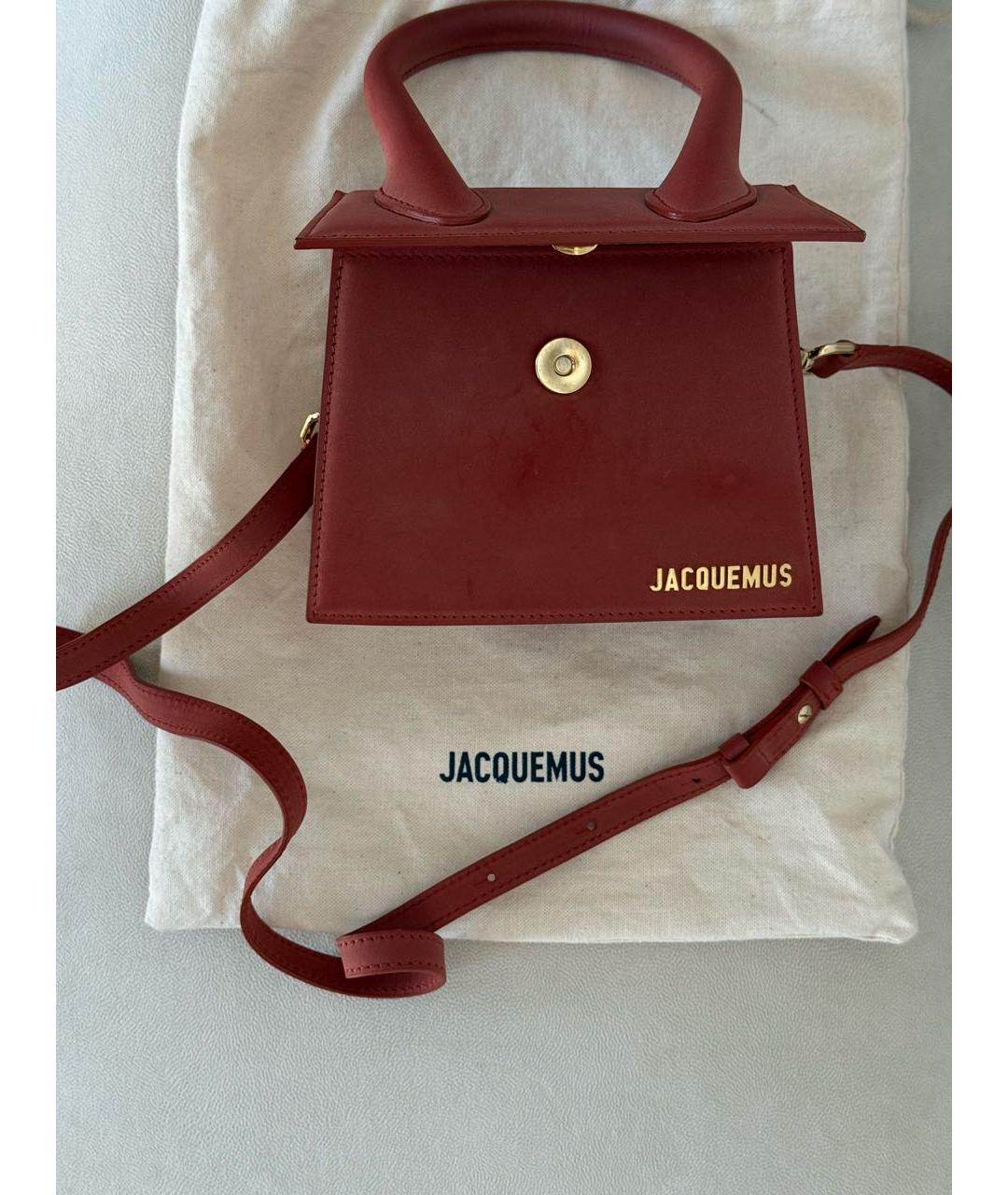 JACQUEMUS Коралловая сумка через плечо, фото 4