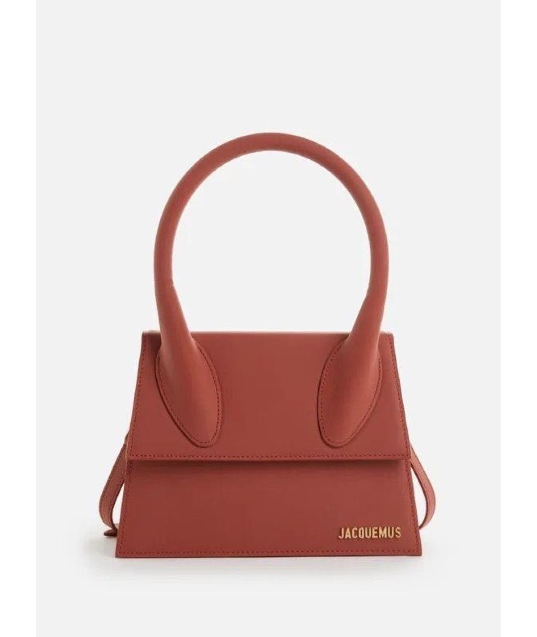 JACQUEMUS Коралловая сумка через плечо, фото 7