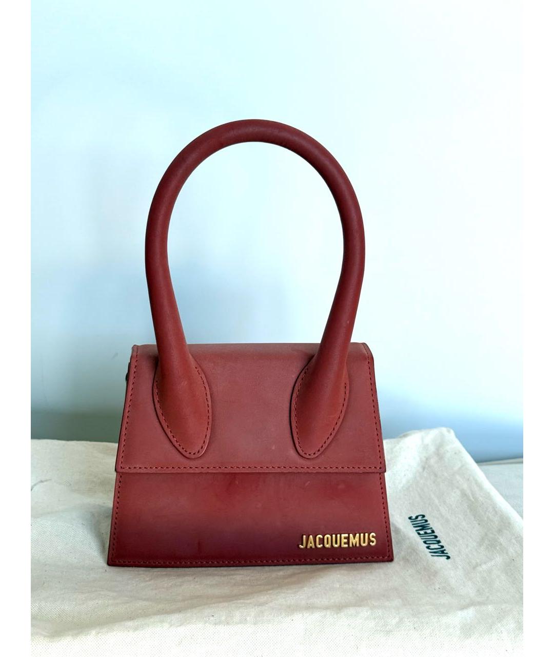 JACQUEMUS Коралловая сумка через плечо, фото 6