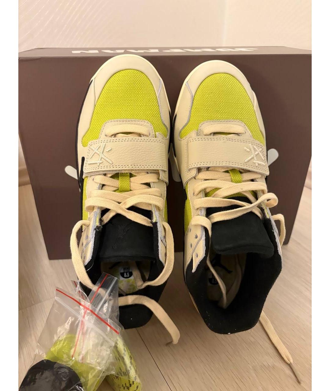 CACTUS JACK BY TRAVIS SCOTT Желтые высокие кроссовки / кеды, фото 3