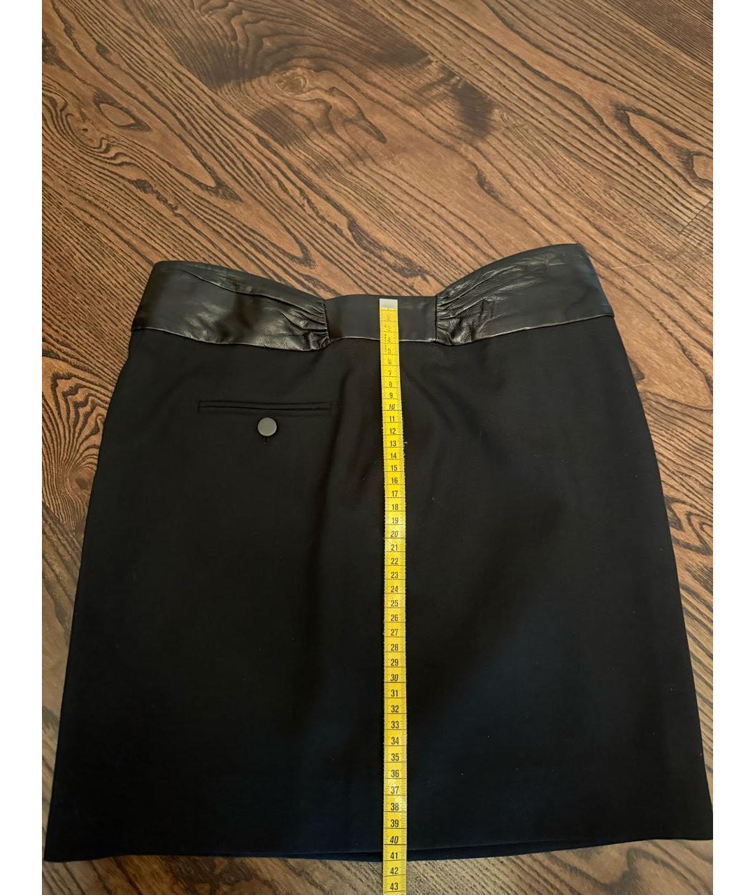 SAINT LAURENT Черная шерстяная юбка мини, фото 7
