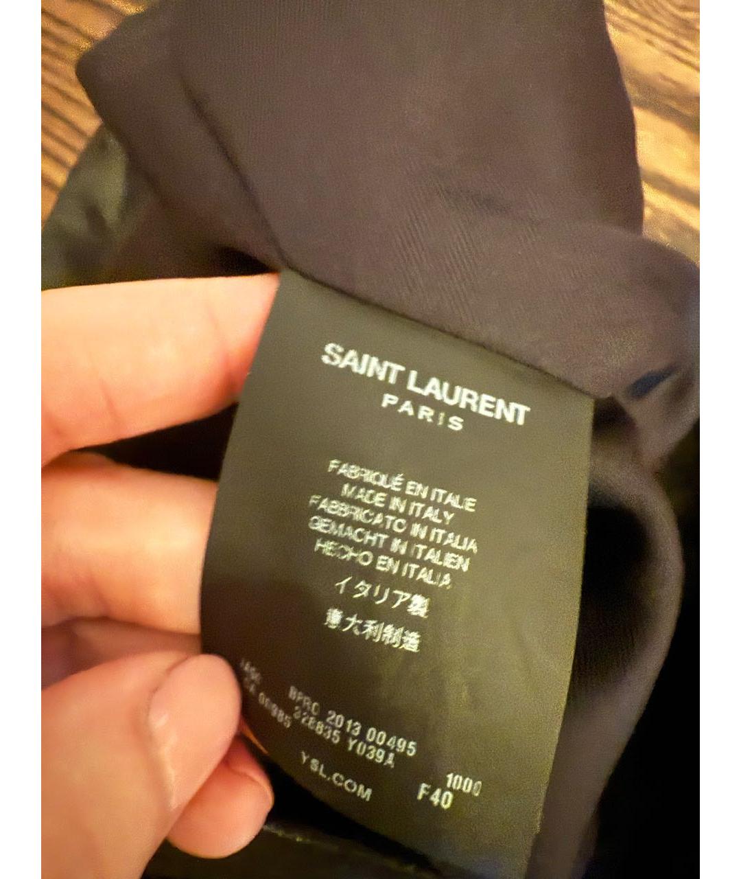 SAINT LAURENT Черная шерстяная юбка мини, фото 3