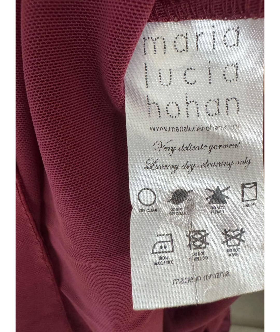 MARIA LUCIA HOHAN Бордовое вечернее платье, фото 7