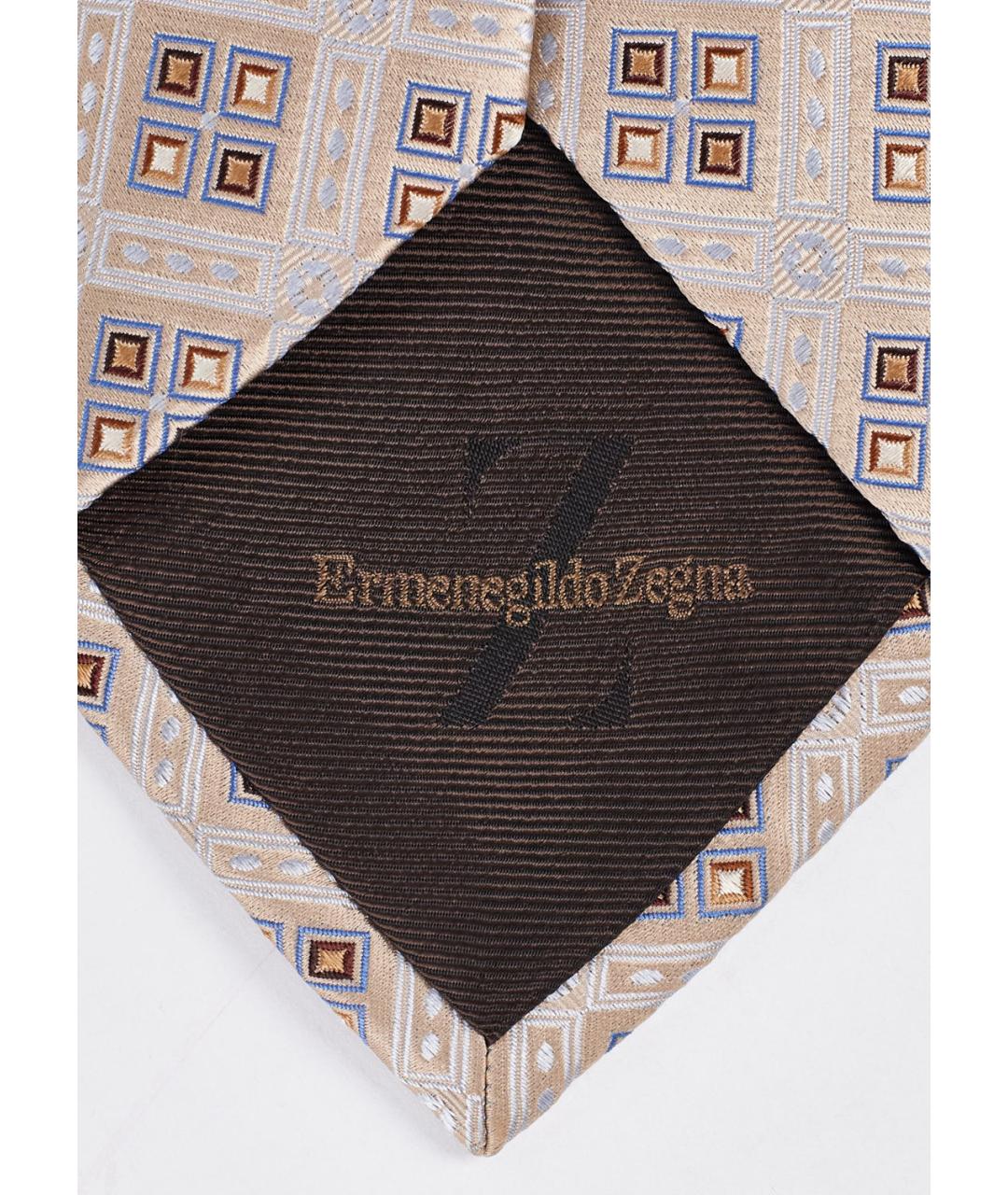 ERMENEGILDO ZEGNA XXX Серый шелковый галстук, фото 4