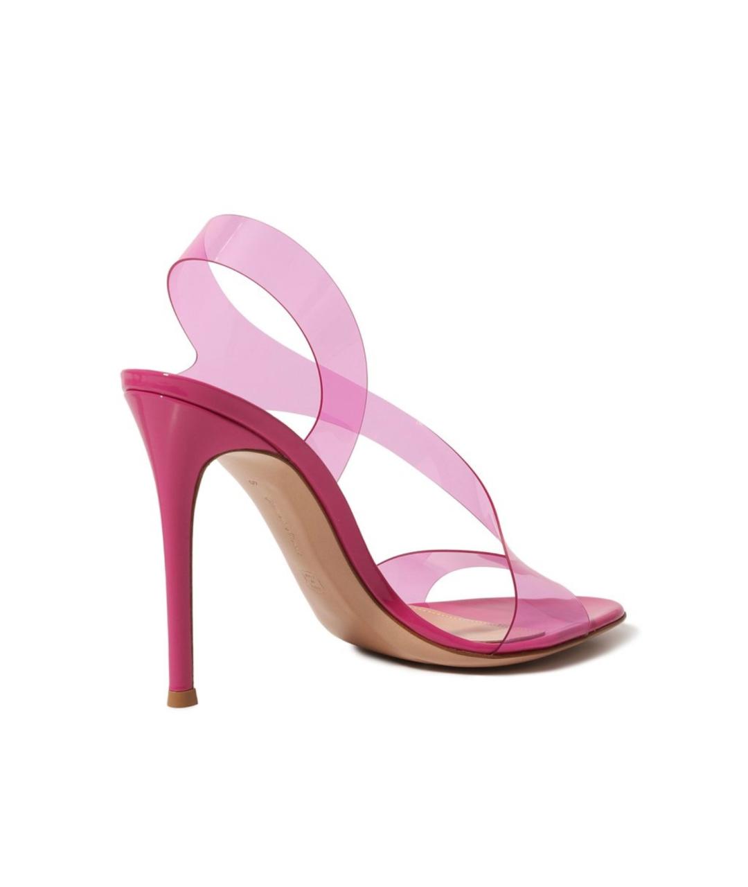 GIANVITO ROSSI Фуксия резиновые босоножки, фото 5