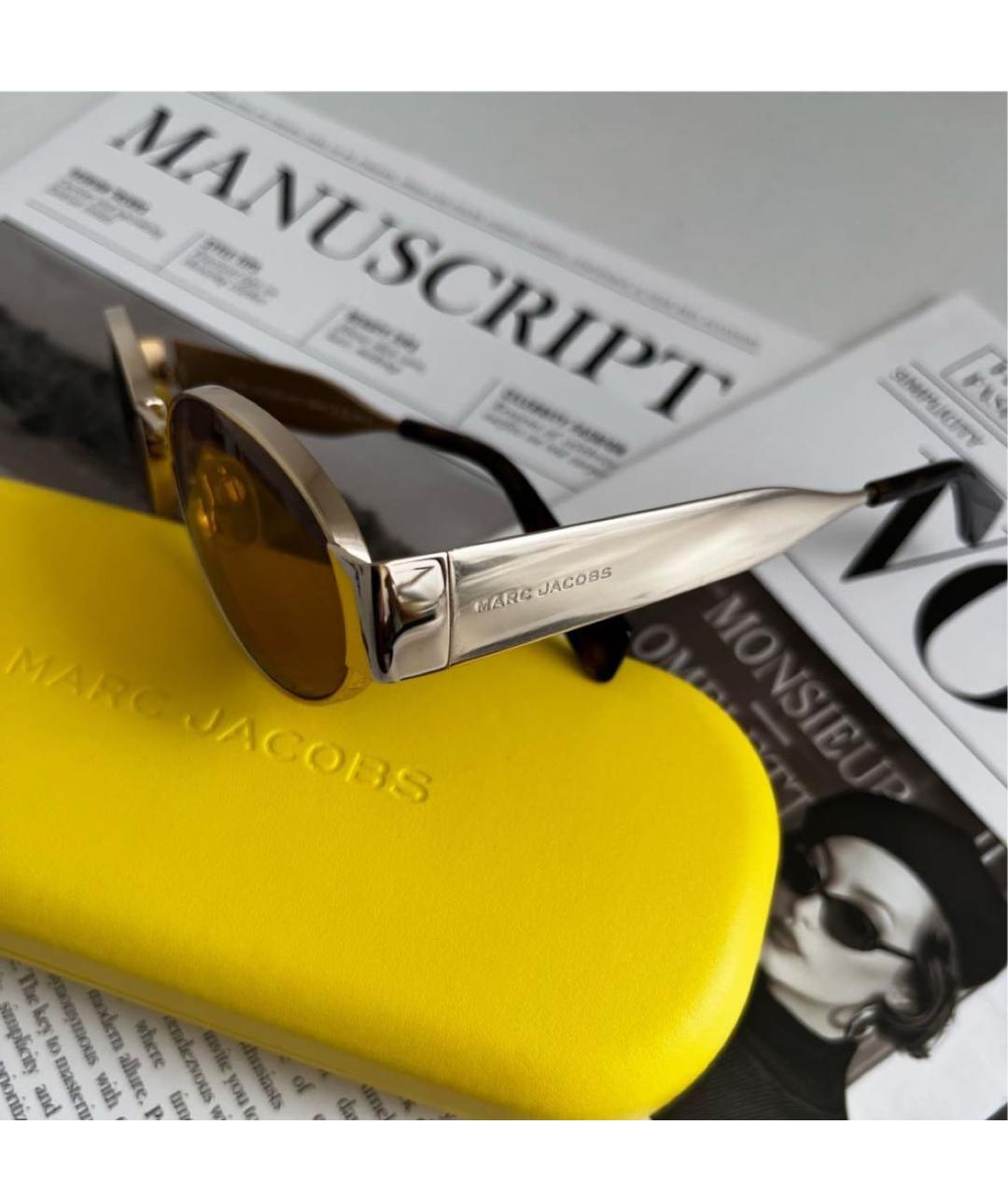 MARC JACOBS Коричневые металлические солнцезащитные очки, фото 6