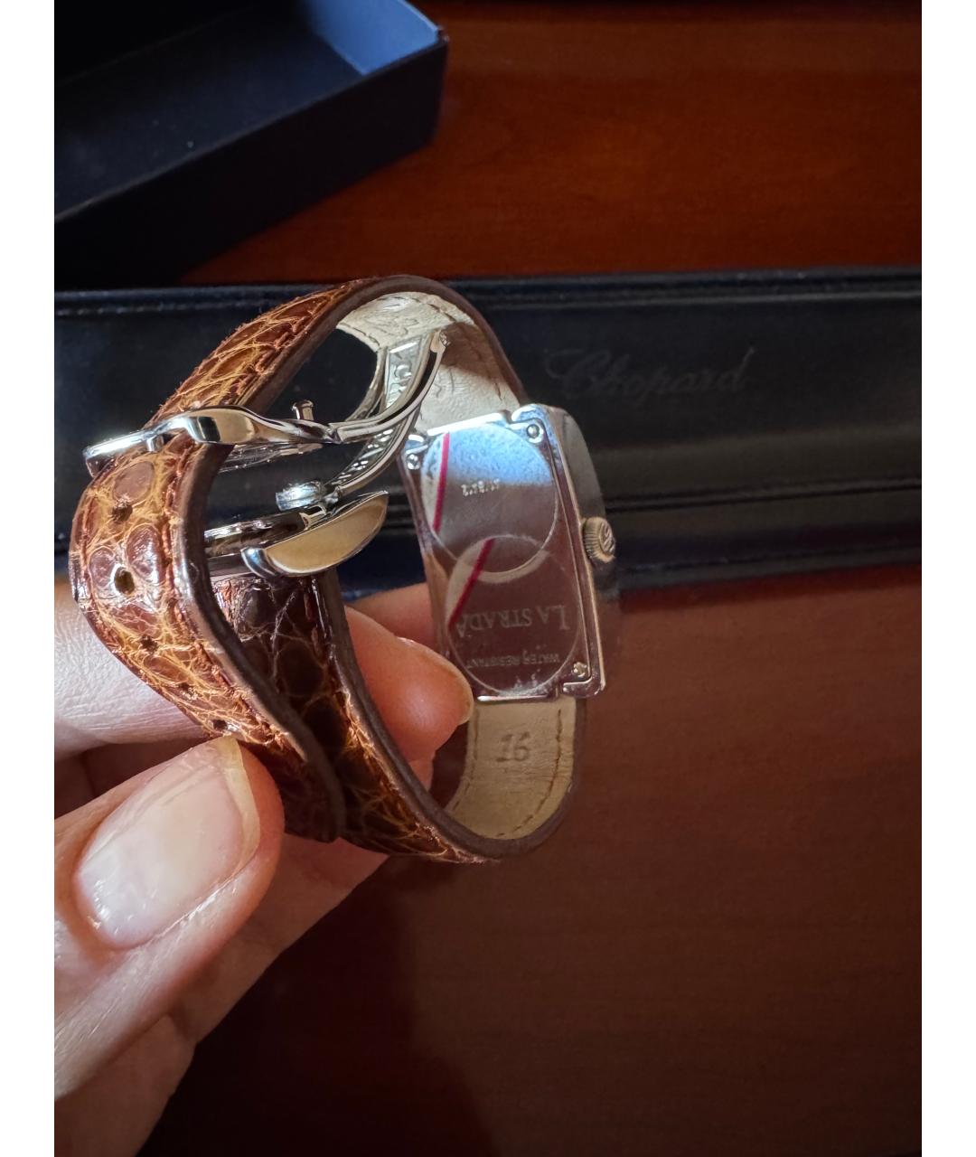 CHOPARD Коричневые часы из белого золота, фото 4
