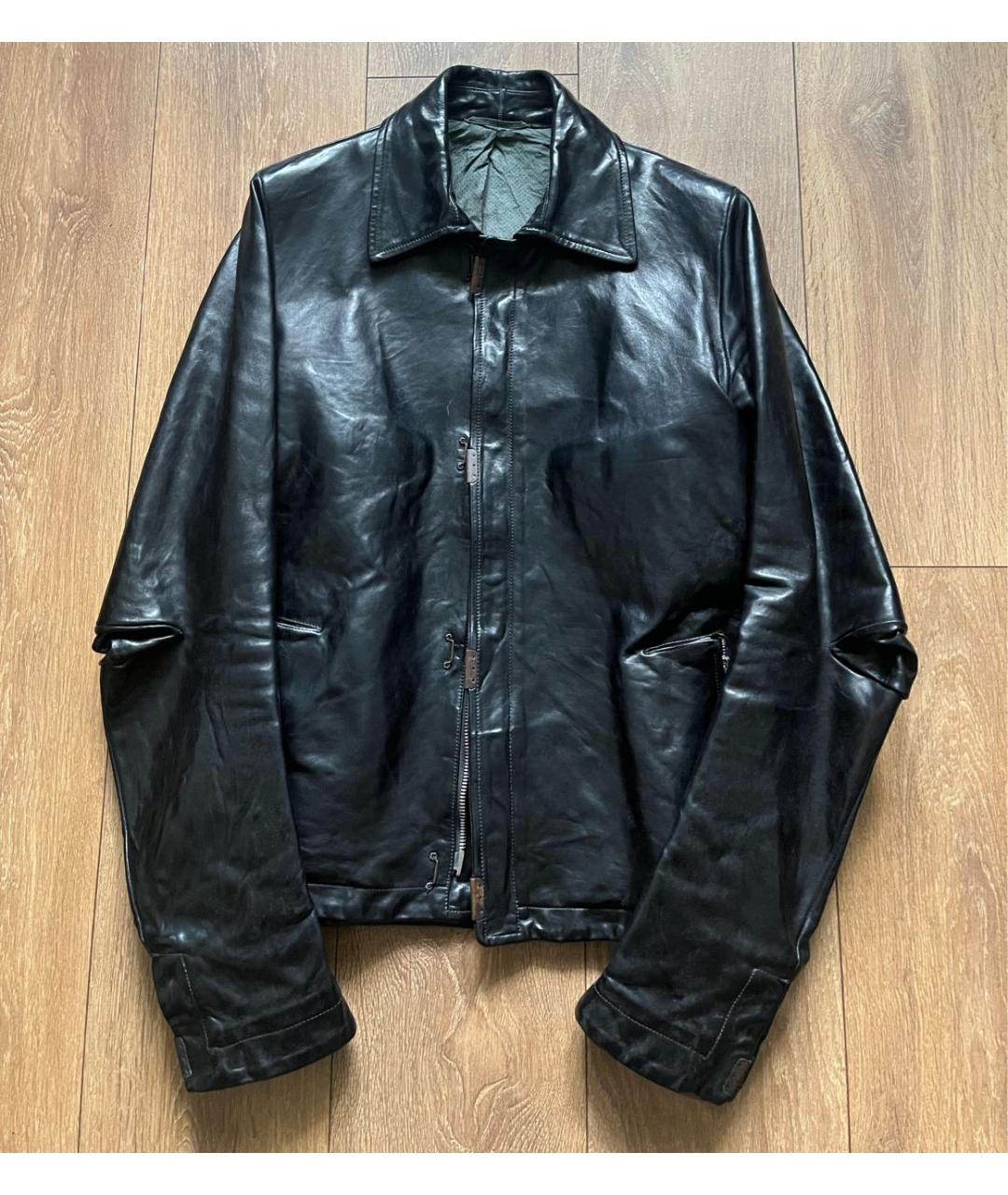 BORIS BIDJAN Черная кожаная куртка, фото 8