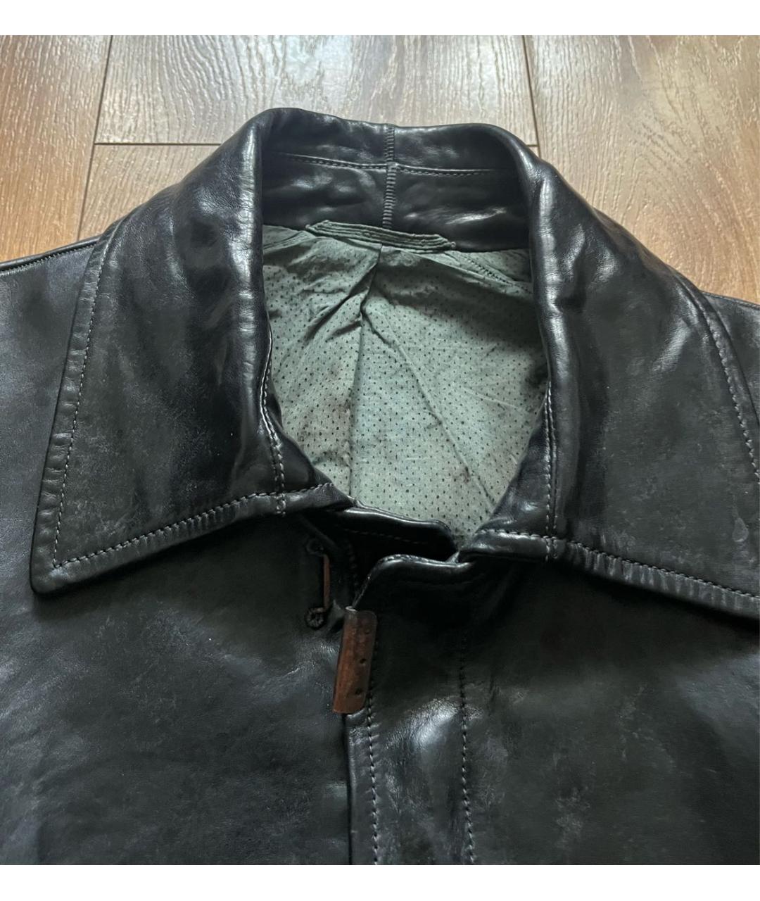 BORIS BIDJAN Черная кожаная куртка, фото 3