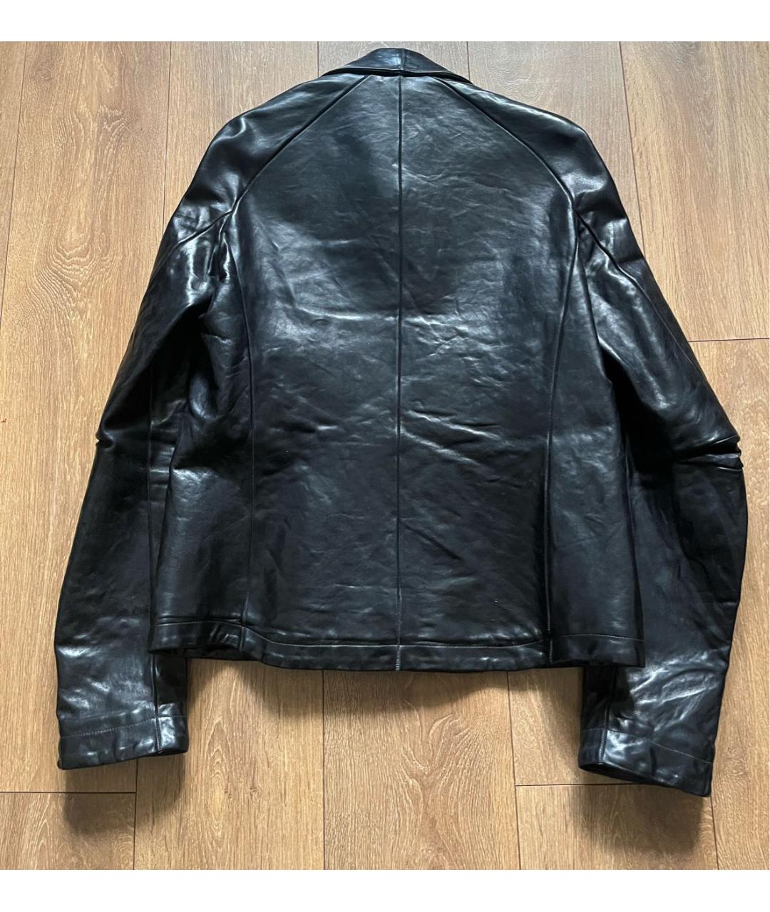 BORIS BIDJAN Черная кожаная куртка, фото 2