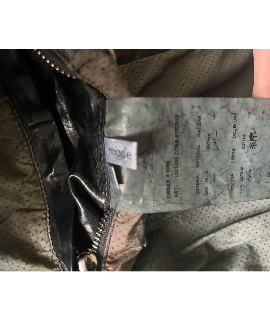 BORIS BIDJAN Черная кожаная куртка, фото 6