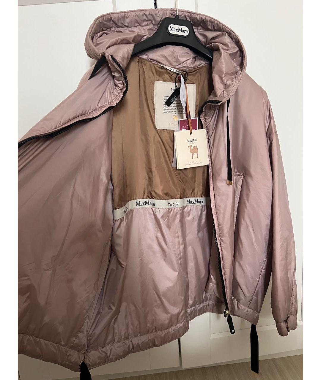 MAX MARA Розовая полиэстеровая куртка, фото 8