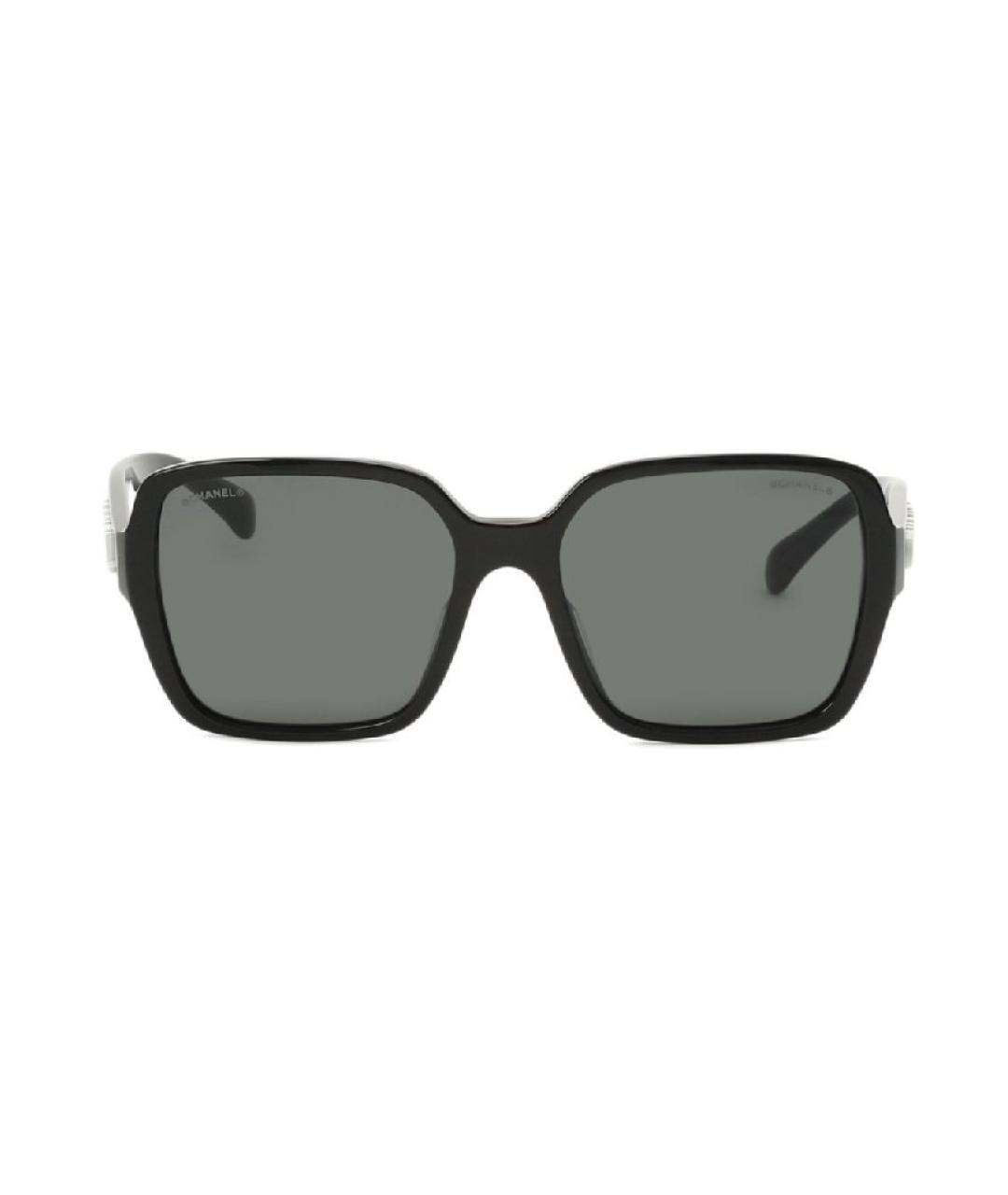 CHANEL Черные пластиковые солнцезащитные очки, фото 2