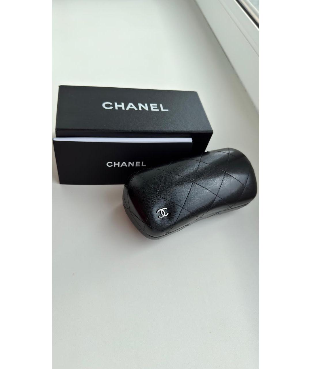 CHANEL Серебряные металлические солнцезащитные очки, фото 4