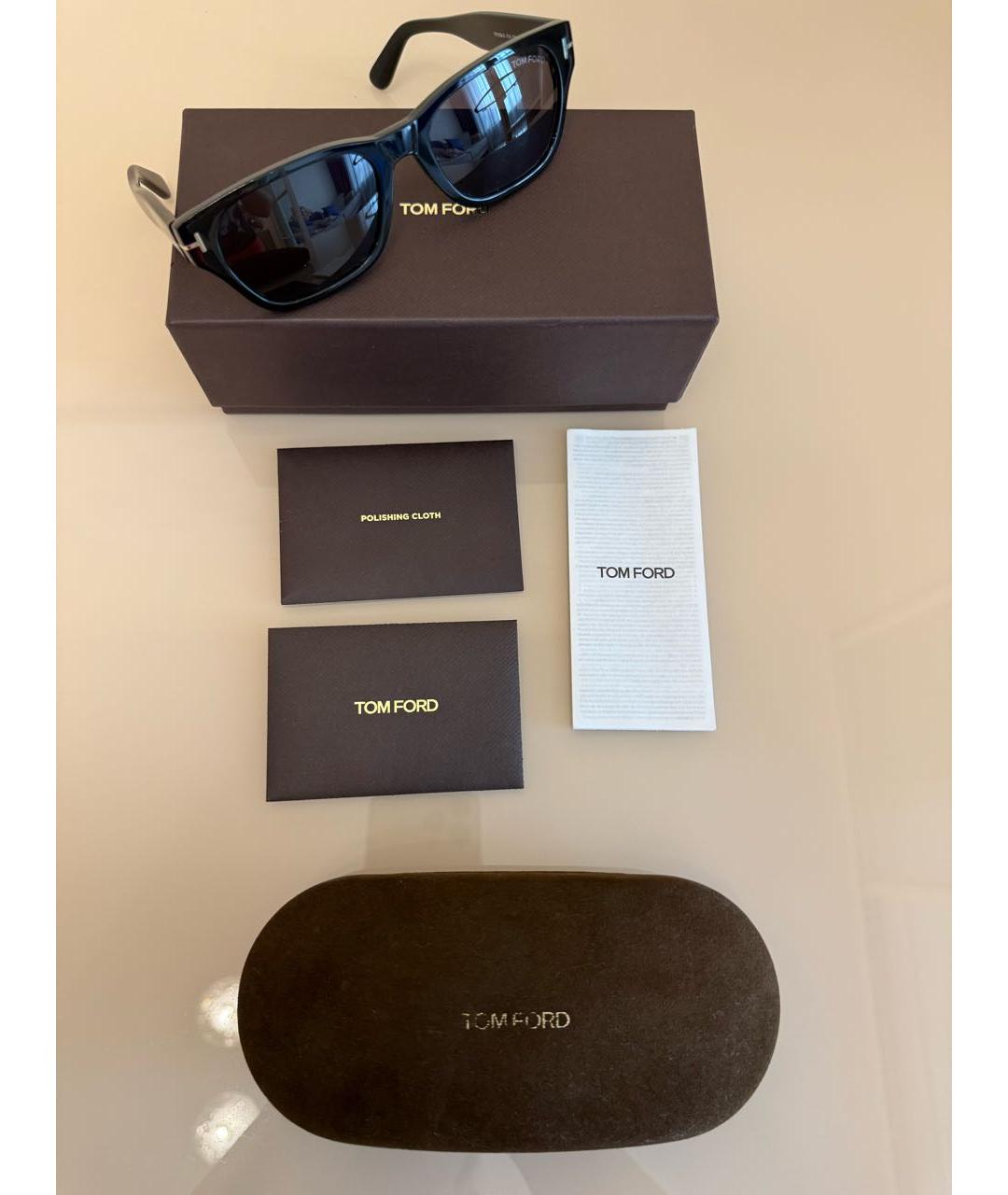 TOM FORD Черные пластиковые солнцезащитные очки, фото 2