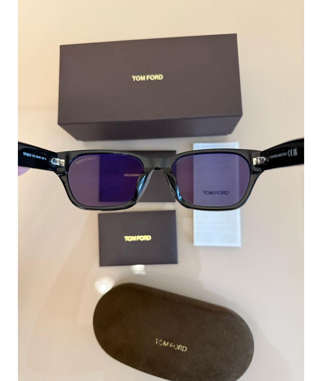 TOM FORD Черные пластиковые солнцезащитные очки, фото 5