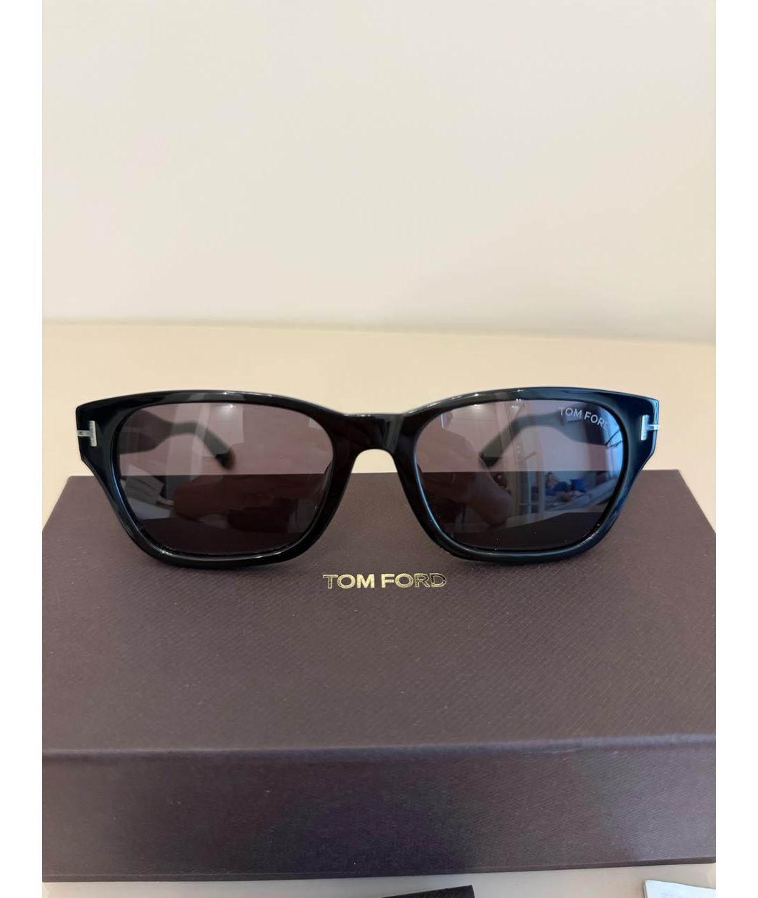 TOM FORD Черные пластиковые солнцезащитные очки, фото 7