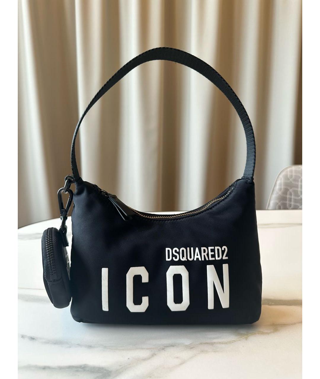 DSQUARED2 Черная сумка с короткими ручками, фото 5