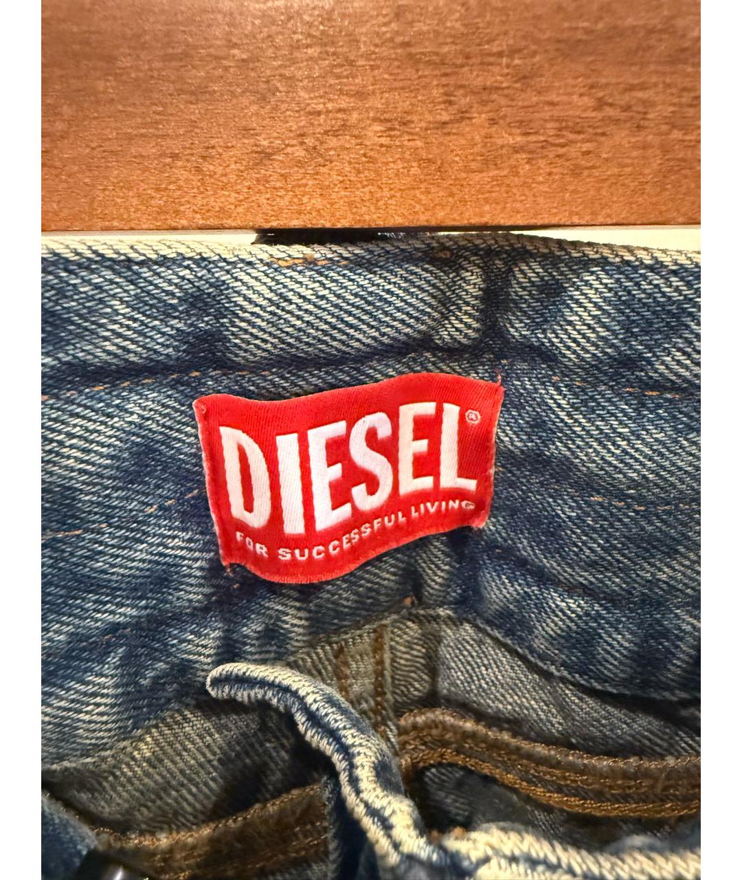 DIESEL Горчичные хлопковые джинсы слим, фото 4