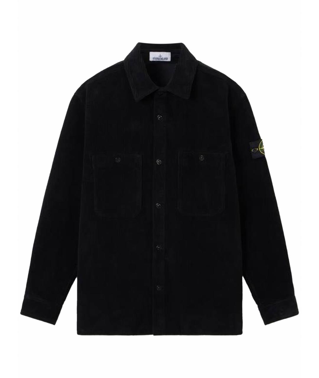 STONE ISLAND Черная хлопковая кэжуал рубашка, фото 1
