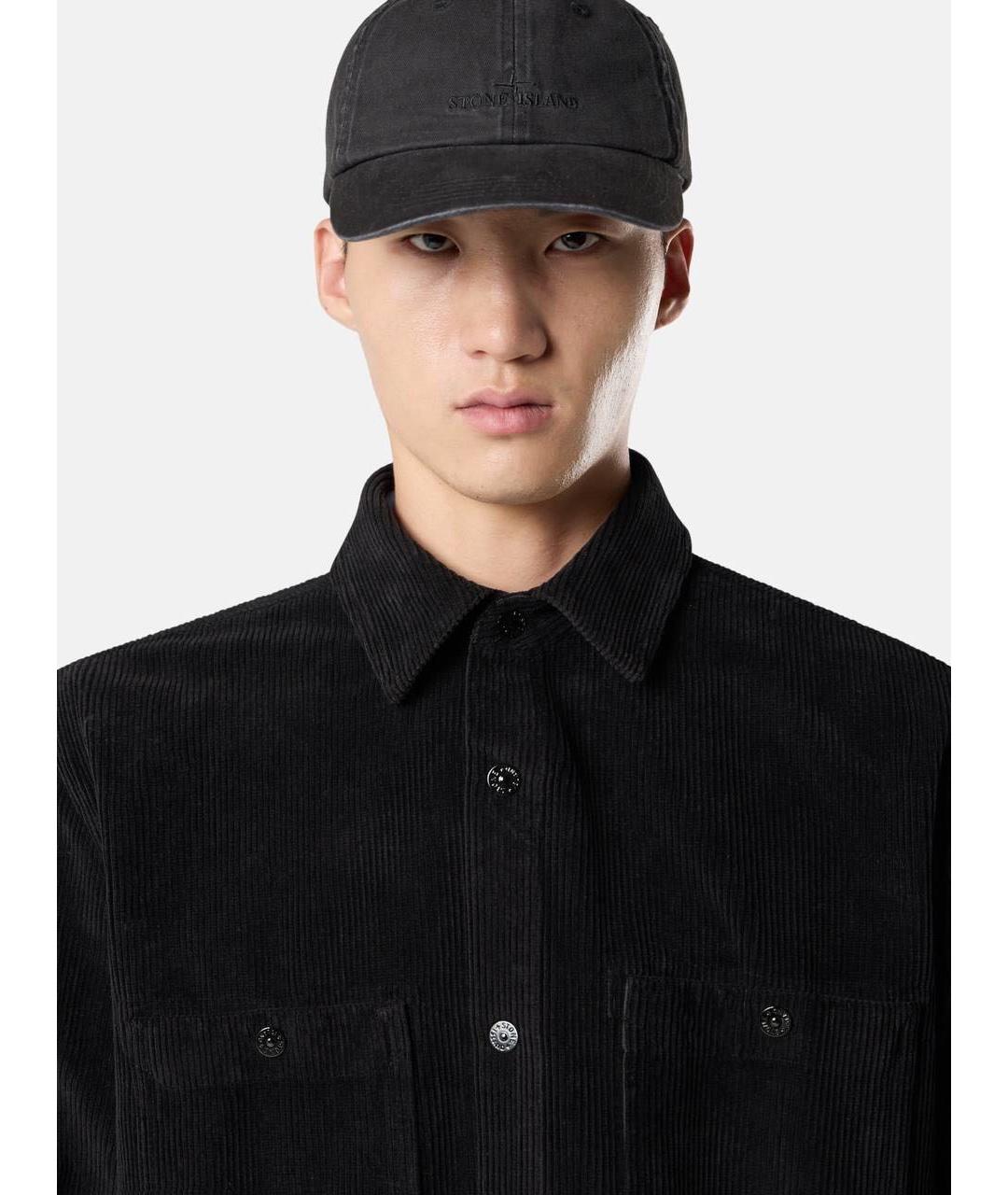 STONE ISLAND Черная хлопковая кэжуал рубашка, фото 6